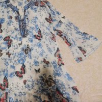 Феерична блуза на пеперуди, снимка 2 - Блузи с дълъг ръкав и пуловери - 43225872