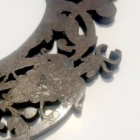  Стар бронзов медальон-рамка със сатанински елементи, снимка 7 - Други ценни предмети - 43698454