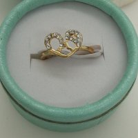 18 К златно покритие позлатен пръстен от медицинска стомана с бели кристали, снимка 9 - Пръстени - 43706934