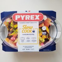Овална йенска тенджера с капак Pyrex 4.1л , снимка 1 - Съдове за готвене - 43349192