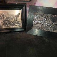 две прекрасни калаено сребърни картини, снимка 3 - Антикварни и старинни предмети - 43584656