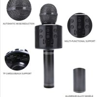 Караоке микрофон безжичен с Bluetooth в черно и розово, снимка 2 - Караоке - 43486663