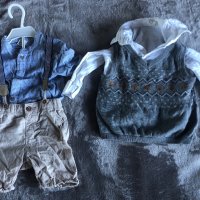 Бебешки комплект / Бебешка риза с пуловер / пуловери, снимка 1 - Жилетки и елечета за бебе - 39647520
