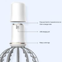 3D ЕЛЕКТРИЧЕСКИ МАСАЖОР ЗА ГЛАВА ОКТОПОД, АНТИСТРЕС, РЕЛАКСИРАЩ АКУПУНКТУРЕН МАСАЖ, снимка 10 - Масажори - 37434059