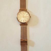 Нов луксозен дамски ръчен часовник с метална верижка и закопчалка в цвят розово злато., снимка 4 - Дамски - 39964785