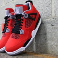 Nike Air Jordan 4 Retro Toro Bravo Red Bull Fire Нови Обувки Размер 42 Номер Кецове Червени Мъжки, снимка 2 - Кецове - 39024418