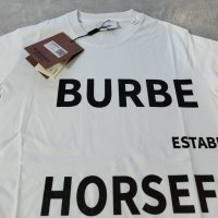 Burberry мъжка тениска фланелка блуза бяла 100% памук у имат унисекс , снимка 8 - Тениски - 40353254