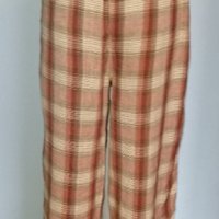 Ленени панталони в каре - тип пижама , снимка 2 - Панталони - 28316382