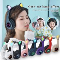 Bluetooth слушалки котешки уши CAT ear P33M в различни цветове, снимка 1 - Безжични слушалки - 33156401