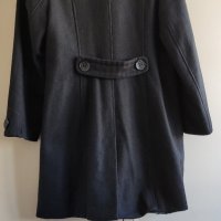 Зимно елегантно вълна черно палто, снимка 3 - Палта, манта - 26535744