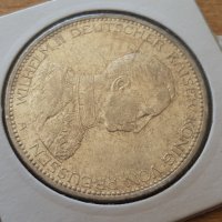 5 марки 1913 А Прусия Германия Рядка Сребърна монета ЩЕМПЕЛ, снимка 5 - Нумизматика и бонистика - 39975558