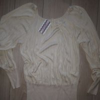 Намаление!!!Дамска готина блуза, финно плетиво,гръцко деколте-последна  , снимка 4 - Блузи с дълъг ръкав и пуловери - 26537242