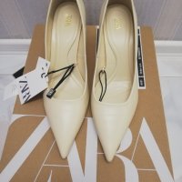 Обувки Zara естествена кожа, снимка 3 - Дамски обувки на ток - 40490825