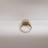 Златен пръстен с циркони 7, снимка 8 - Пръстени - 26024807
