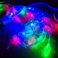 Новогодишни LED лампички - шишарка, снимка 1 - Лед осветление - 43267526