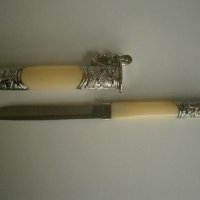 Декоративен нож за писма; синт. слонова кост, метален обков, снимка 4 - Ученически пособия, канцеларски материали - 39124987