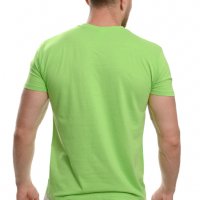 Нова мъжка изчистена тениска в зелен цвят, снимка 2 - Тениски - 37670442