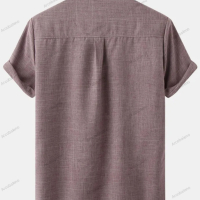 Пролетно-лятна ежедневна мъжка риза от памучен плат с къс ръкав, 6цвята , снимка 7 - Ризи - 44901083