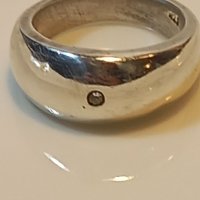 Сребърен пръстен с камък, снимка 4 - Пръстени - 39075098