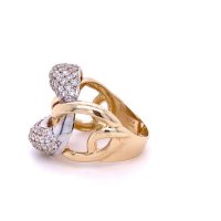 Златен дамски пръстен 9,24гр. размер:61 14кр. проба:585 модел:21870-6, снимка 3 - Пръстени - 44002449