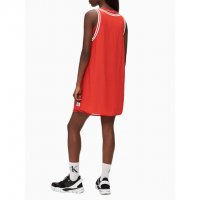 CALVIN KLEIN DOUBLE LAYER A-LINE DRESS – нова рокля оранжево-червена, снимка 3 - Рокли - 33182046