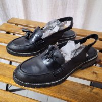 Лоуфъри черни OFFICE  естествена кожа- 39/40, снимка 8 - Дамски ежедневни обувки - 40873678