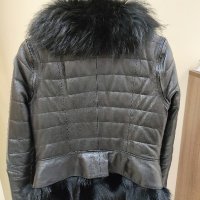 Дамско палто/елек естествена кожа и лисица , снимка 2 - Палта, манта - 43056468