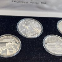 Сребърни руски монети-Олимпиада 1980, снимка 2 - Нумизматика и бонистика - 42959138