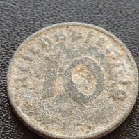 Две монети 2 райхспфенинг 1937г. / 10 райхспфенинг 1941г. Трети райх с СХВАСТИКА редки 31576, снимка 9 - Нумизматика и бонистика - 40649077