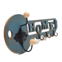 Декоративна закачалка с форма на ключ с надпис HOME, снимка 2 - Декорация за дома - 40439238