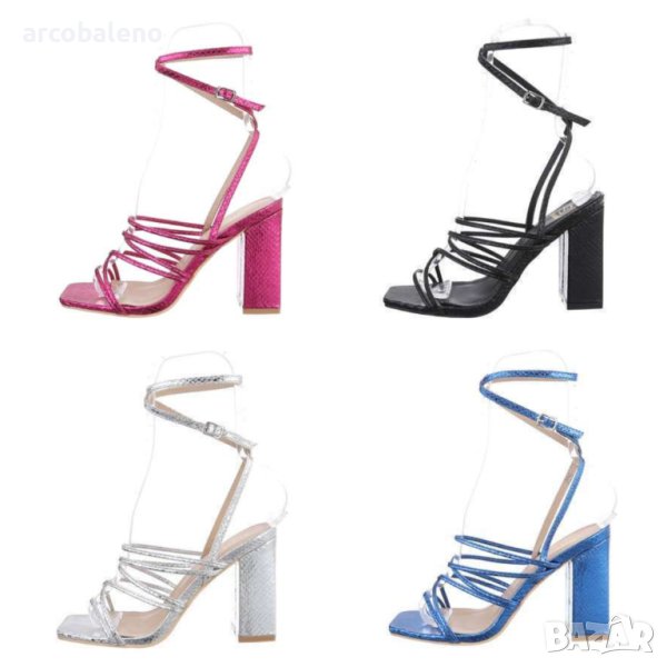 Дамски сандали на висок ток, 4цвята , снимка 1