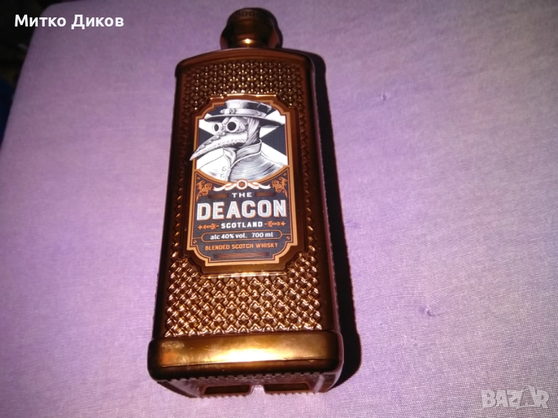 Празна бутилка за марково уиски The Deacon Scotland 0.7млл , снимка 1