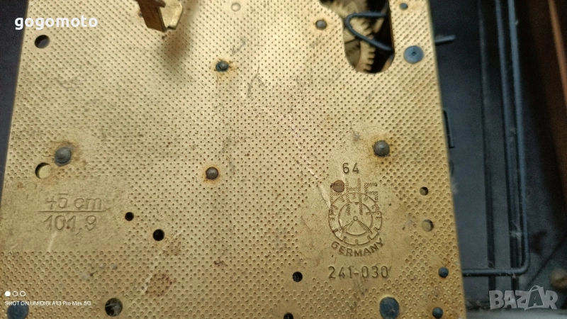 Часовник, стари, стар, антики, винтидж, арт часовник ОРИГИНАЛЕН немски, германски, GERMANY, снимка 1