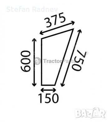 СТЪКЛО ЗА ВРАТА (ДОЛНА ЧАСТ, ПЛОСКО) - JOHN DEERE 30 СЕРИЯ, снимка 1