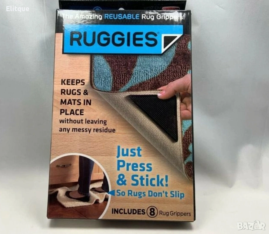 Антиплъзгащи силиконови подложки за килими Ruggies 🏠, снимка 1
