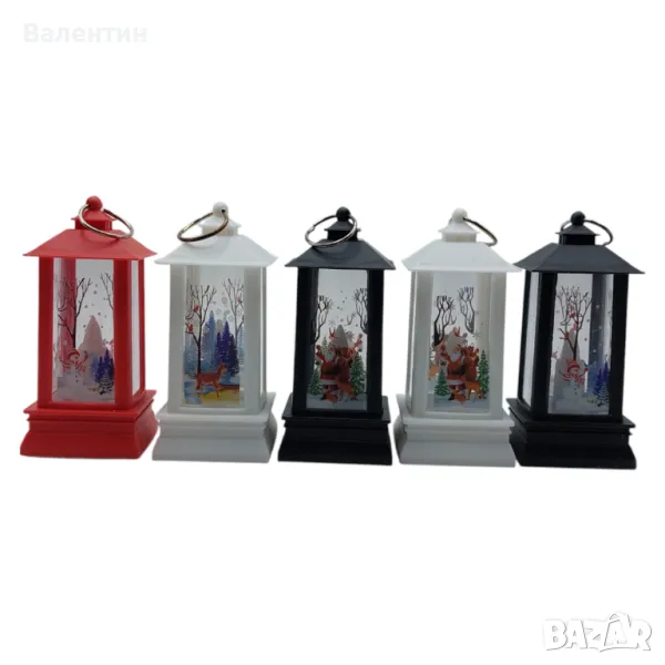 Коледна украса светеща LED пирамида, 9 х 7 х 4 см, снимка 1