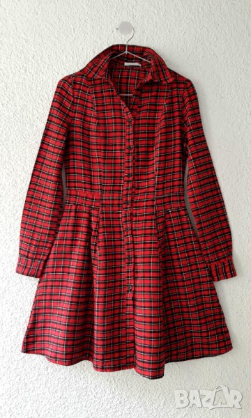 Дамска карирана рокля XS-S, снимка 1