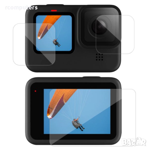 Стъклен протектор за GoPRO Hero 11- преден, заден и обектив, снимка 1