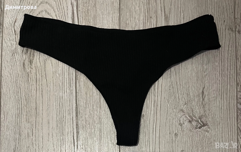Черни памучни бикини , снимка 1