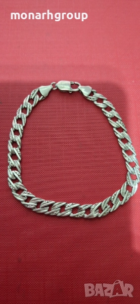 Сребърна гривна, снимка 1