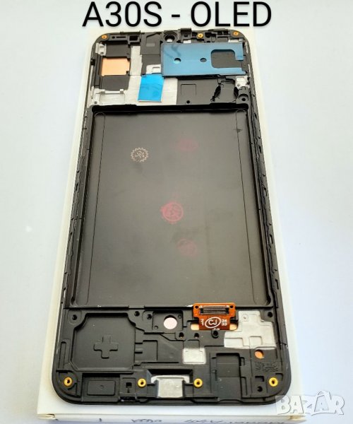 OLED Дисплей, тъч скрийн с рамка за Samsung Galaxy А30S - A307F, Екран дисплей, снимка 1