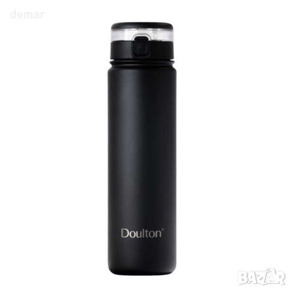 Doulton Taste2 черна стоманена бутилка за вода с изолация и филтър, 650мл, снимка 1