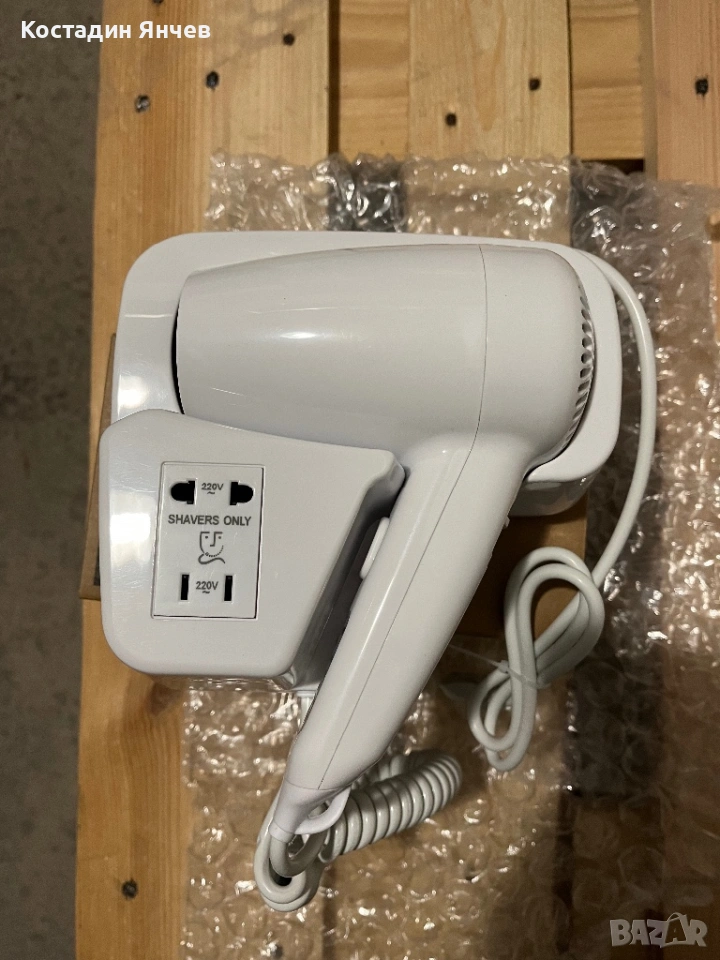 Стенен сешоар ,стенен държач за сешоар, снимка 1