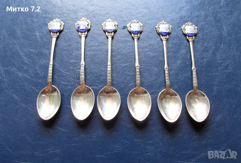 Комплект турски сребърни лъжички, снимка 1