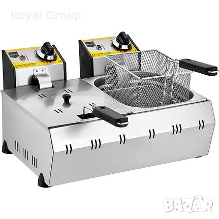 Професионален двоен електрически фритюрник 5+5 Литра, снимка 1