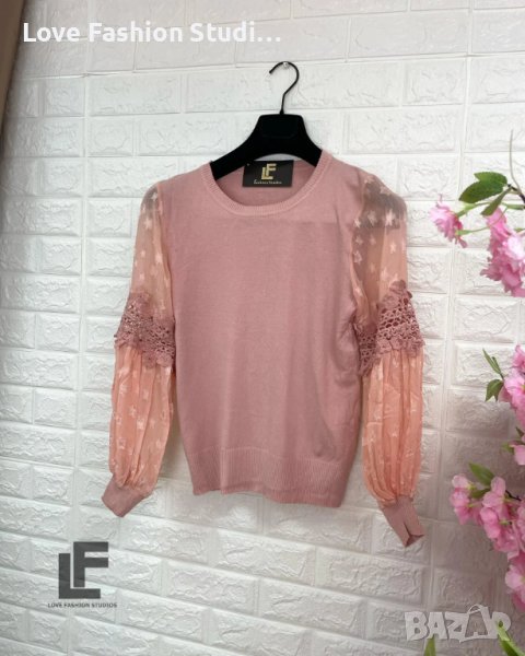 Пуловер LFS Stars Pink 8628, снимка 1