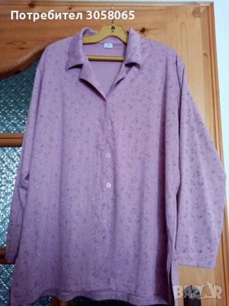 мека блуза в бледо лилаво L XL, снимка 1