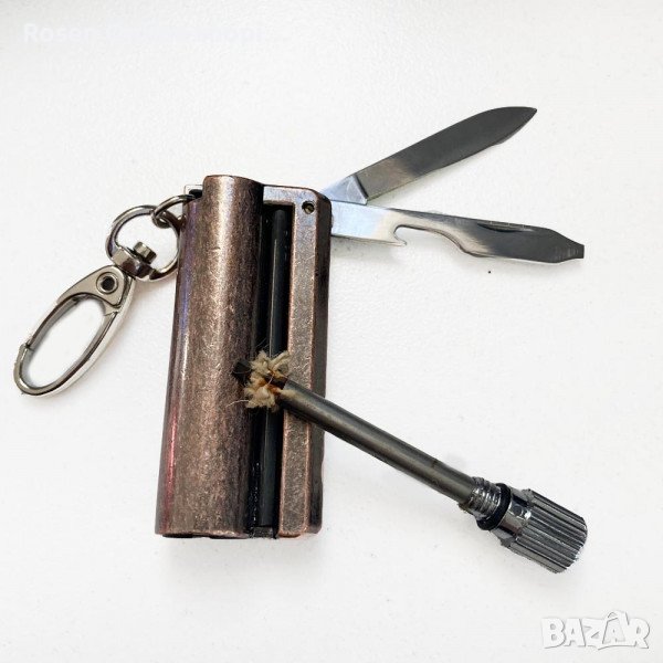 Бензинова запалка тип кибрит за оцеляване с инструменти тип Сървайвър , снимка 1