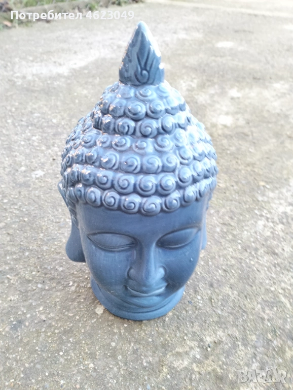 Порцеланова глава на Буда, снимка 1