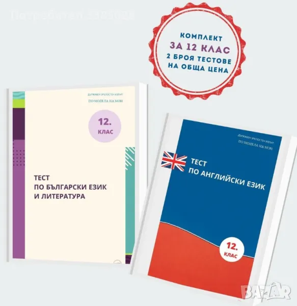 Комплект тестове за ДЗИ за 12 клас, снимка 1